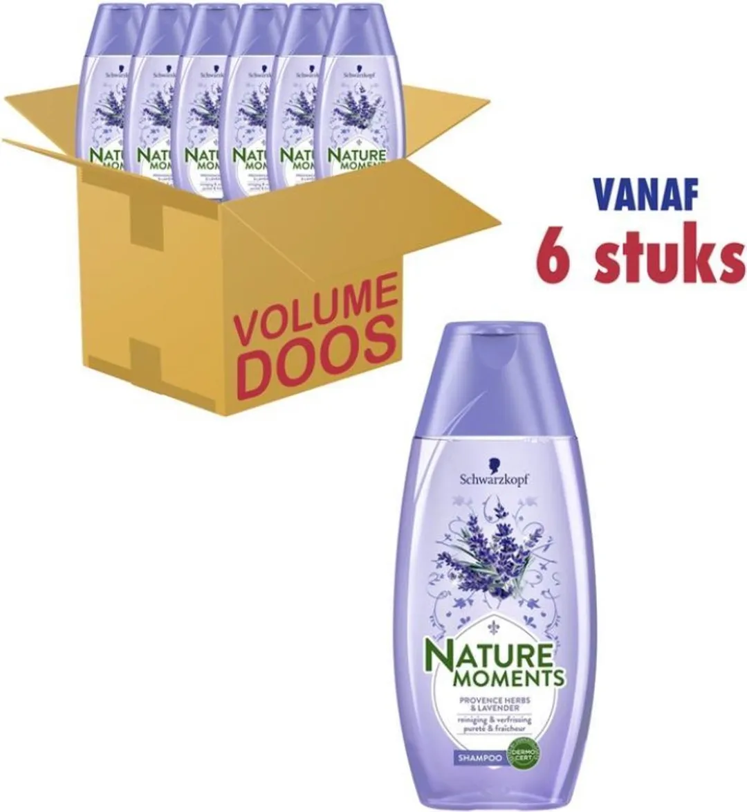 Schwarzkopf Nature Moments Provence Herbs & Lavender Shampoo 250ml - 6 Stuks