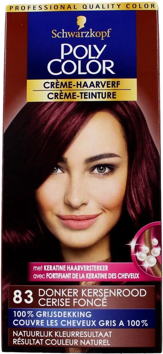 Schwarzkopf Poly Color Haarverf 83 Donker Kersenrood