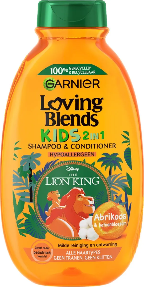 Garnier Loving Blends Kids 2-in-1 Shampoo & Conditioner 250ml - Abrikoos & Katoenbloesem