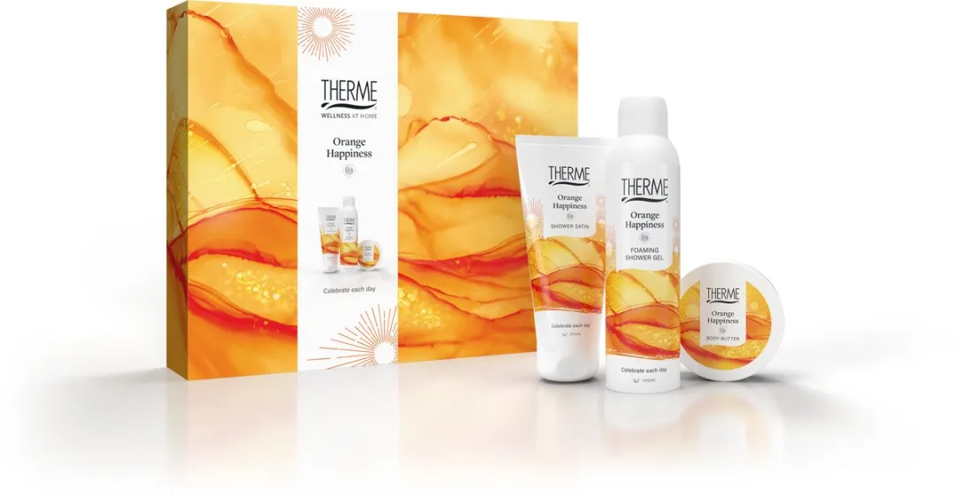 Therme Wellness Geschenkset Orange Happiness - 3 Stuks