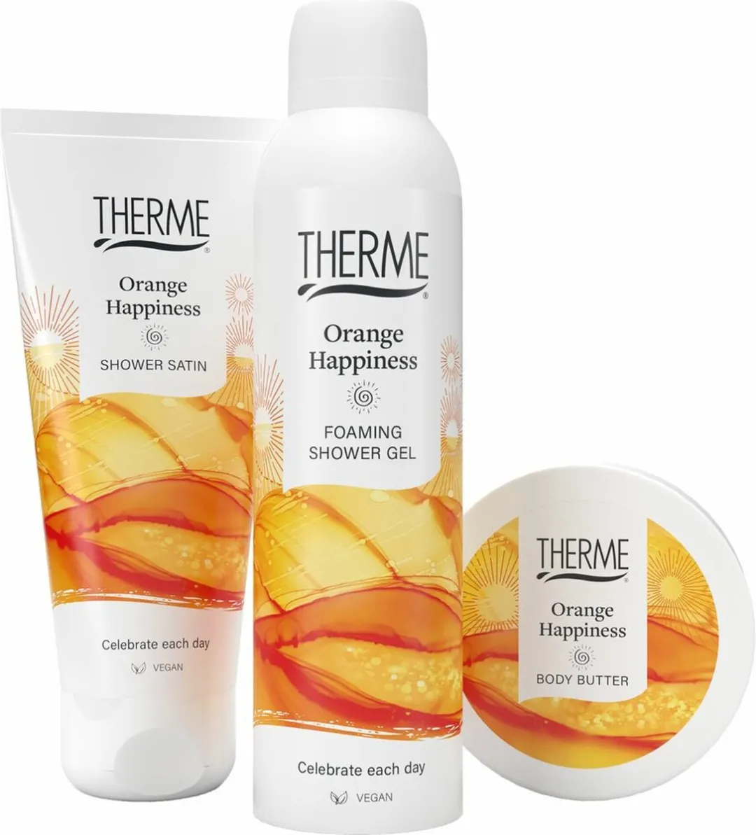 Therme Wellness Geschenkset Orange Happiness - 3 Stuks