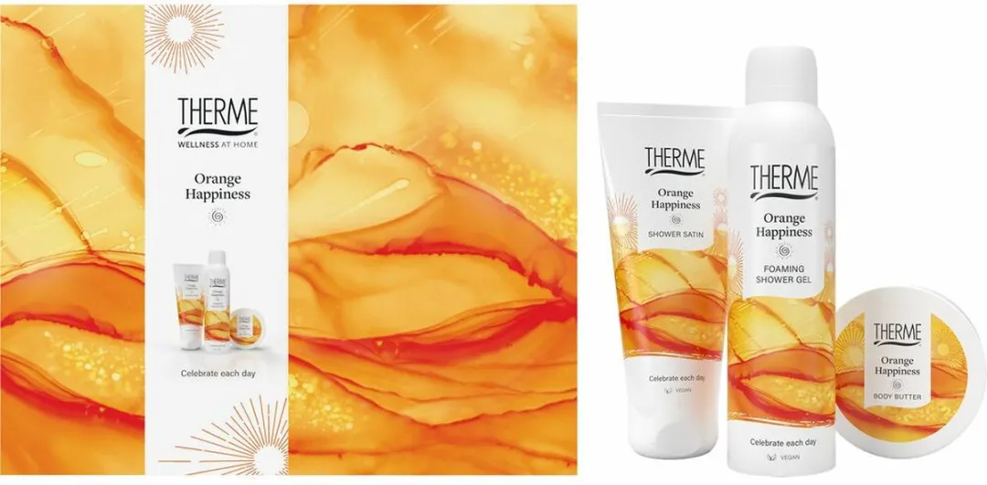 Therme Wellness Geschenkset Orange Happiness - 3 Stuks