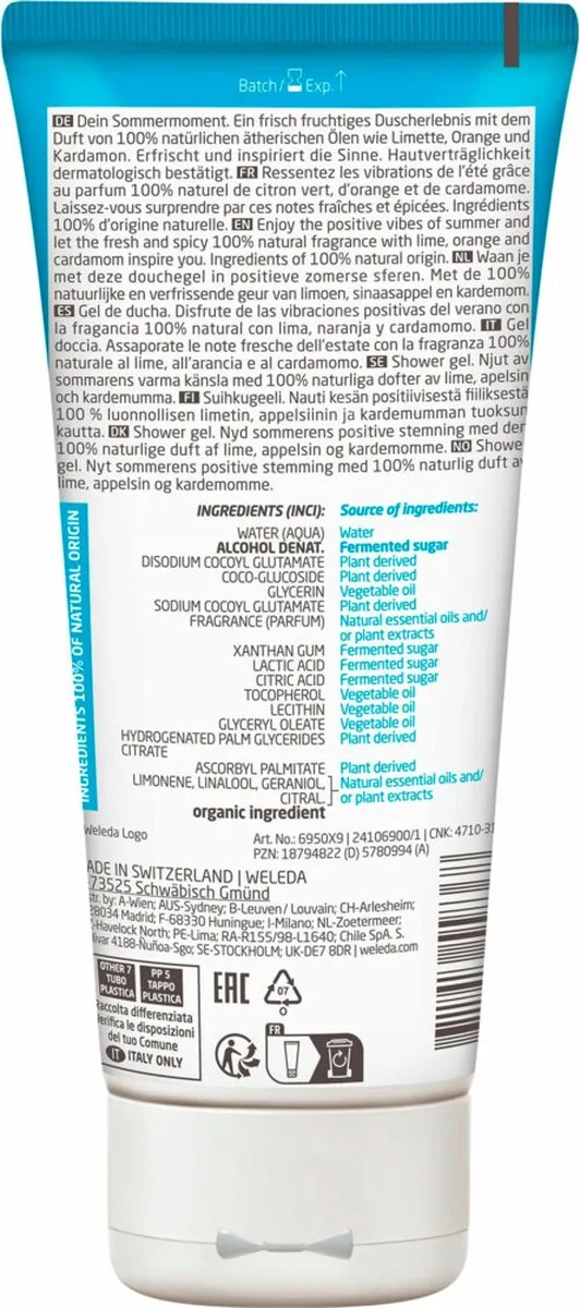 Weleda Aroma Shower Summer Boost Douchegel 200ml
