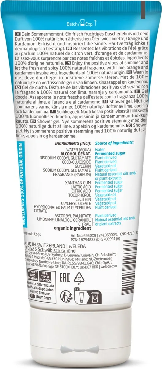 Weleda Aroma Shower Summer Boost Douchegel 200ml