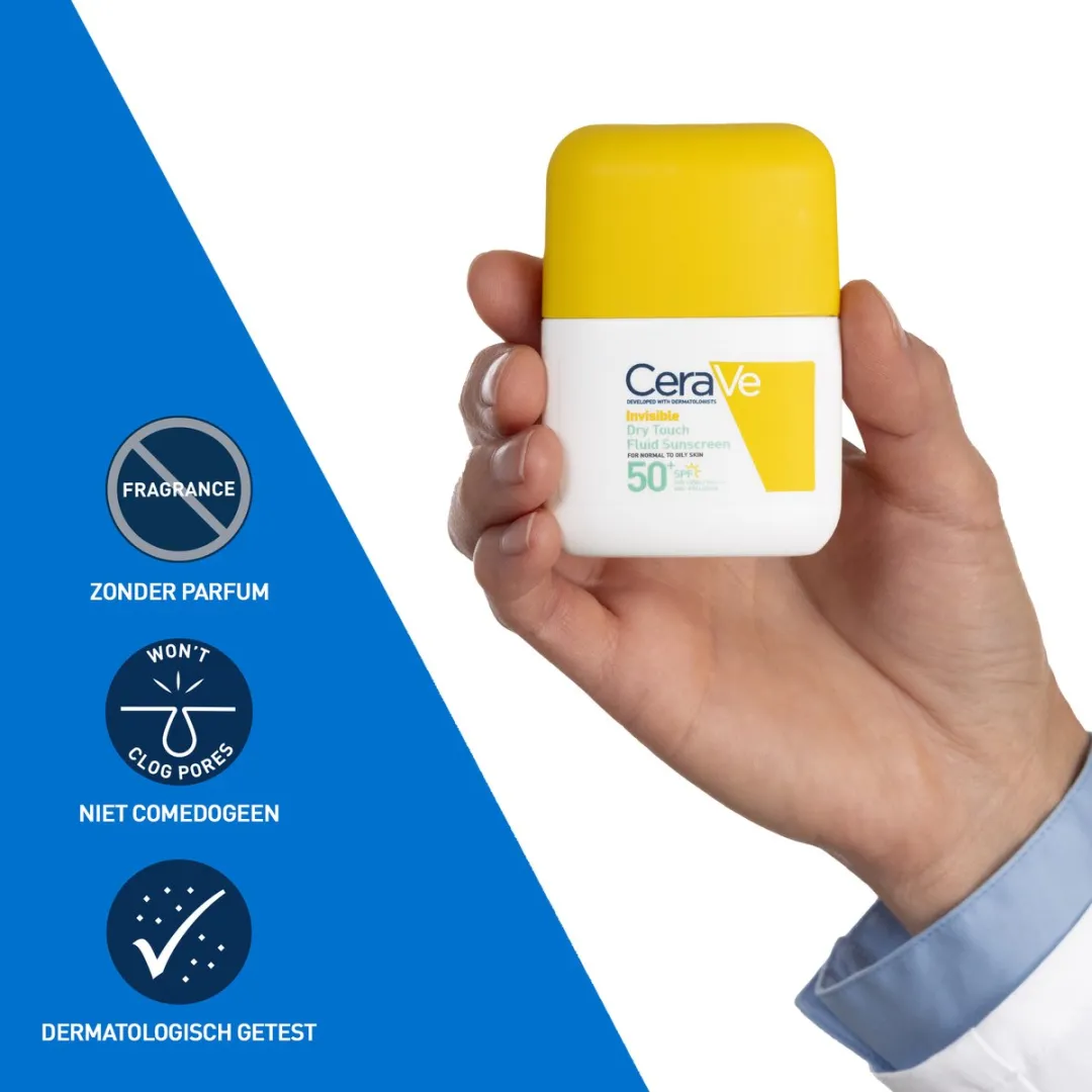 CeraVe Onzichtbare Dry Touch Zonnebrand SPF 50+ 50ml