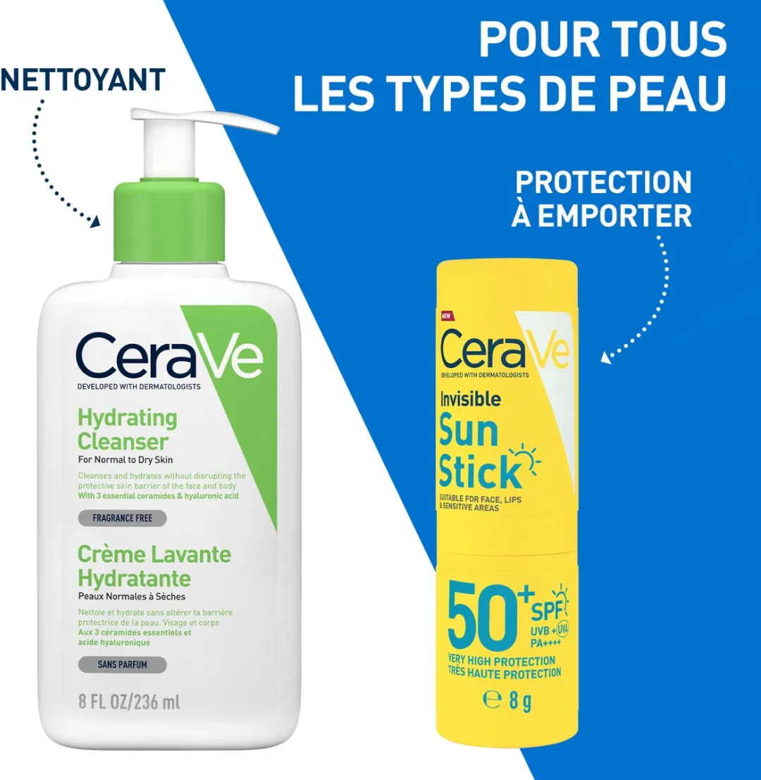 CeraVe Onzichtbare Zonnebrand Stick SPF 50+ 8g