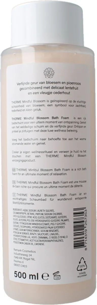Therme Mindful Blossom Bath Foam 500ml - 4 Stuks