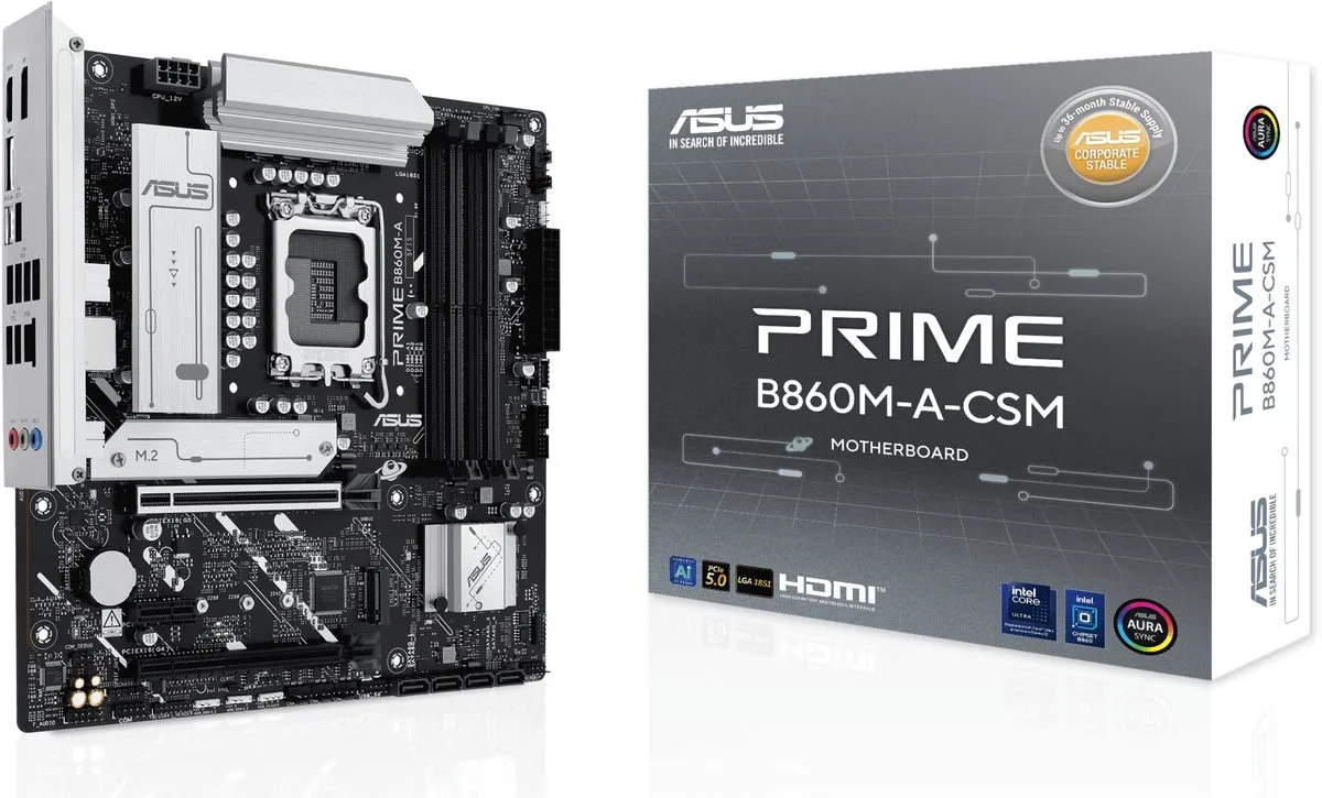 ASUS PRIME B860M-A-CSM Moederbord - Micro-ATX - Intel B860