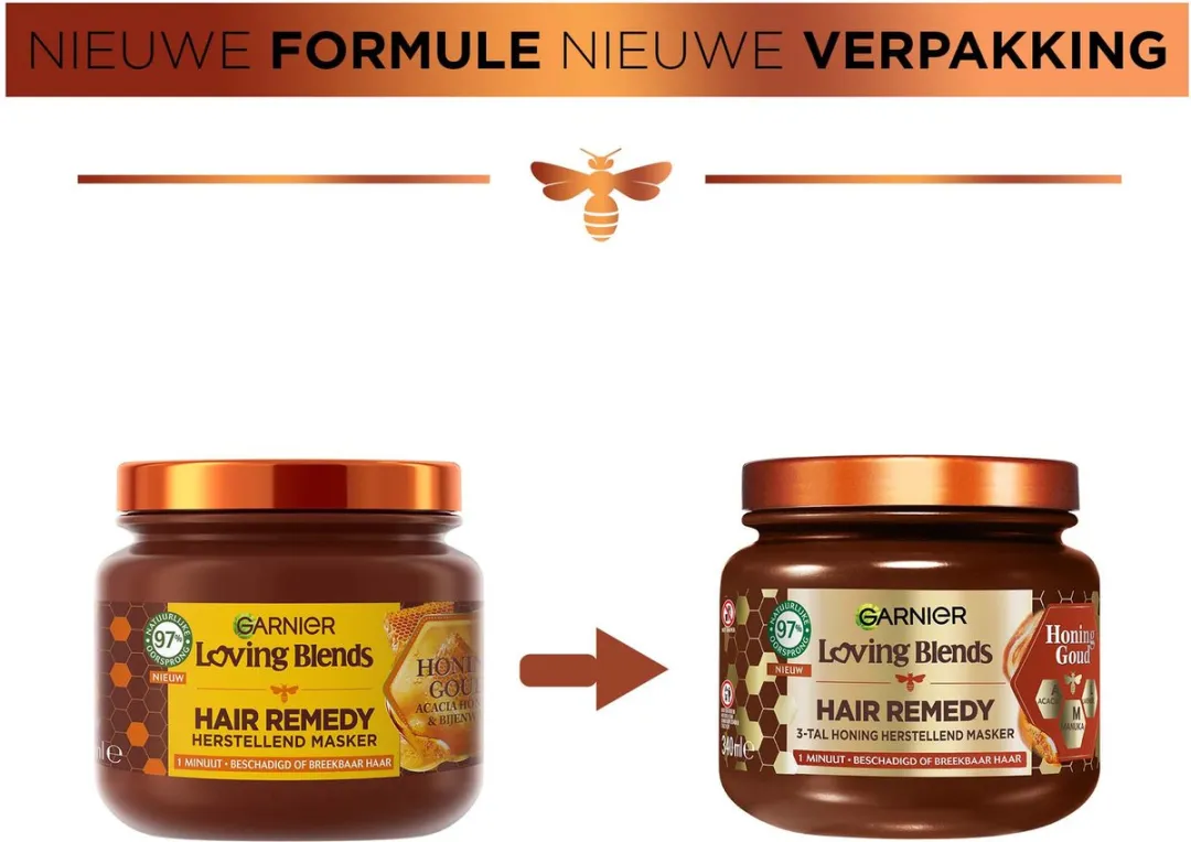 Garnier Loving Blends Honing Goud Haarmasker 340ml