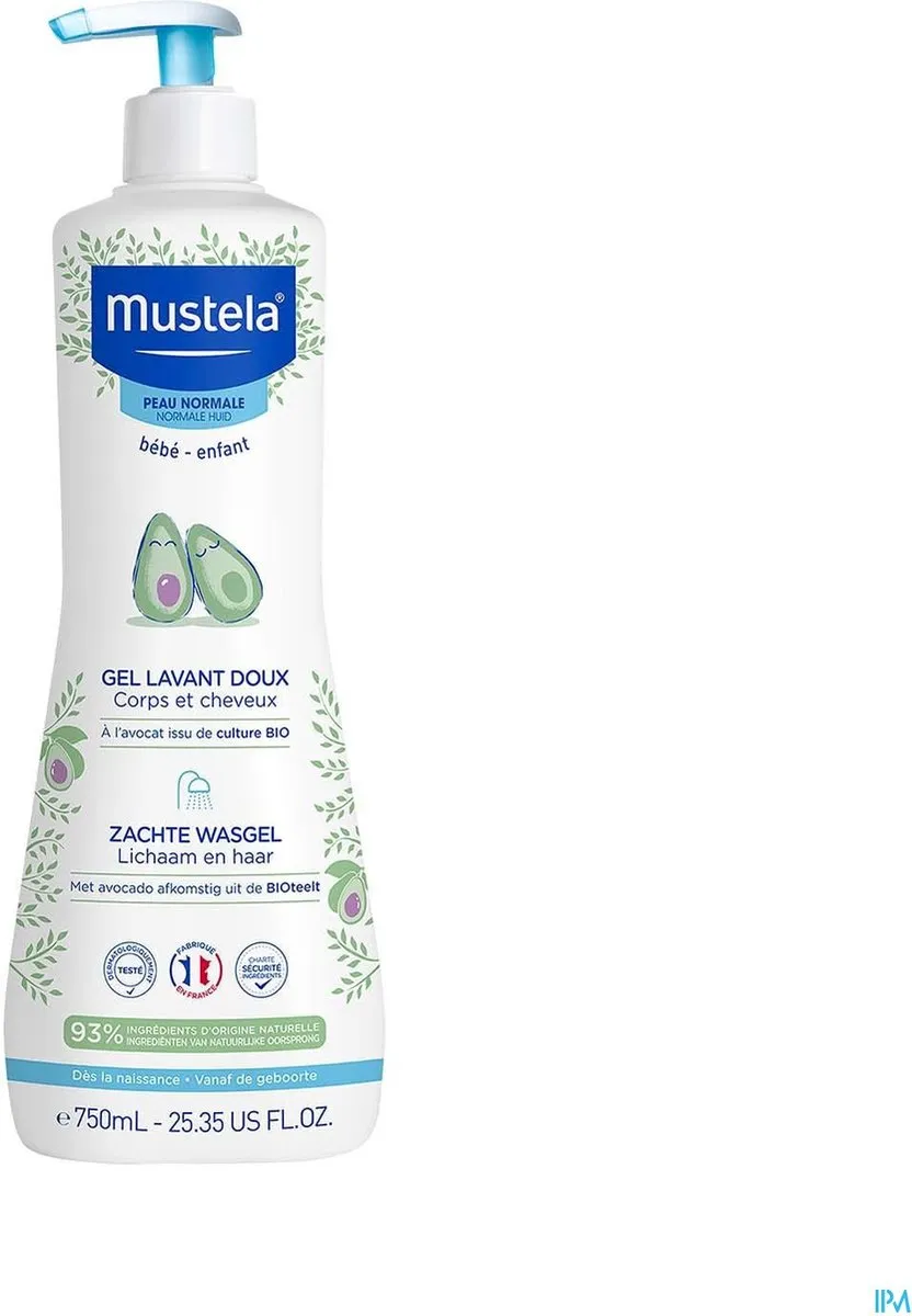 Mustela Zachte Baby Wasgel 750ml