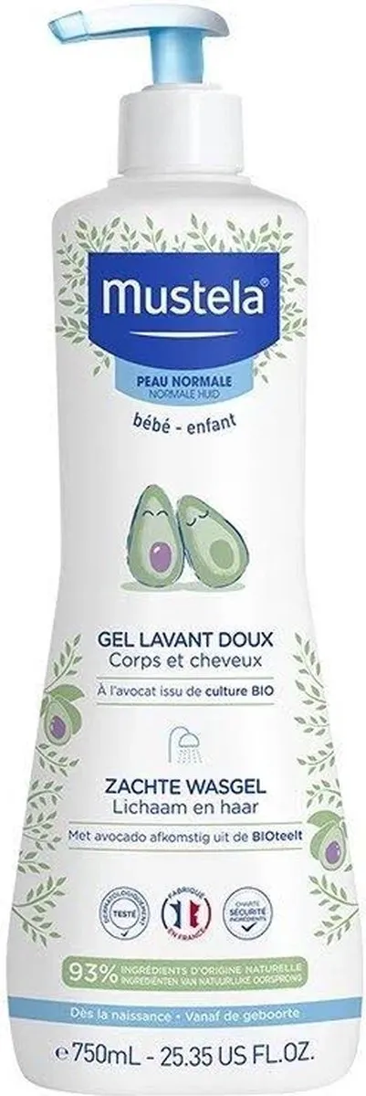 Mustela Zachte Baby Wasgel 750ml