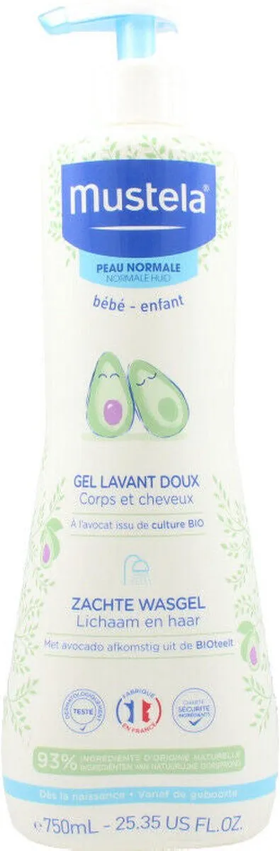 Mustela Zachte Baby Wasgel 750ml