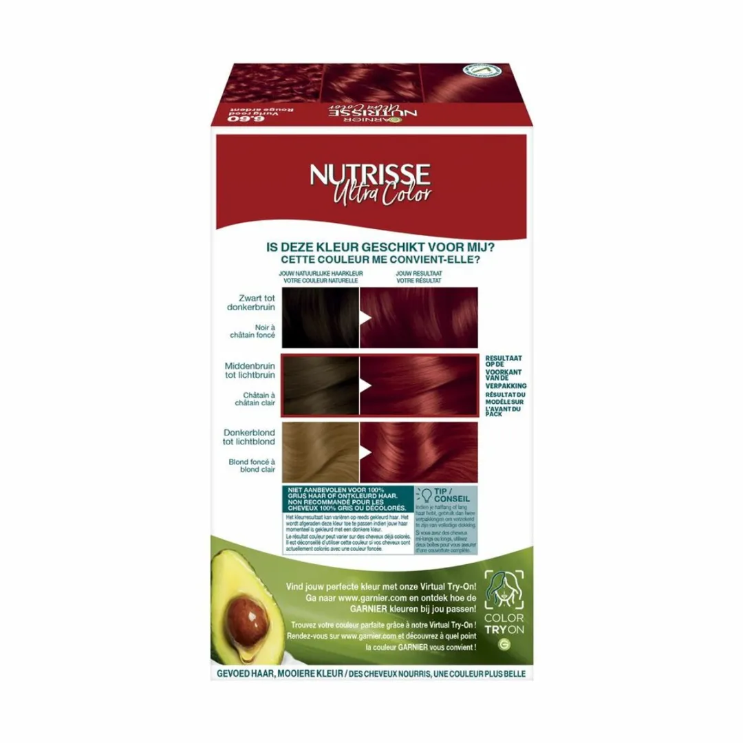 Garnier Nutrisse Ultra Color 6.60 Haarkleuring Vurig Rood 824ml