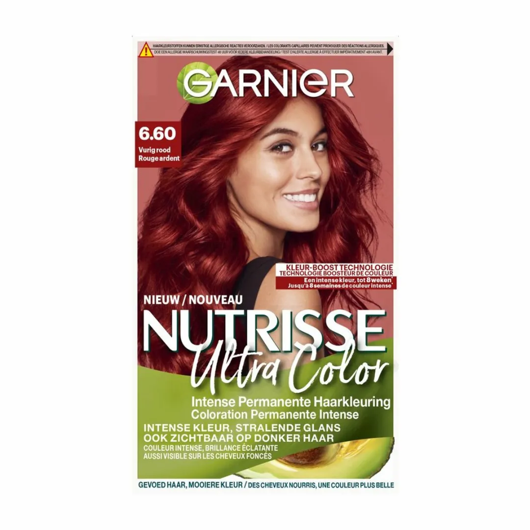 Garnier Nutrisse Ultra Color 6.60 Haarkleuring Vurig Rood 824ml