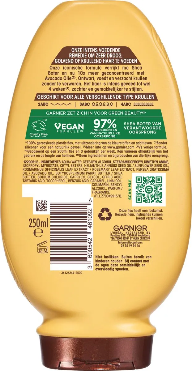 Garnier Loving Blends Conditioner Avocado Olie & Shea Boter 250ml - afbeelding 6 van 6