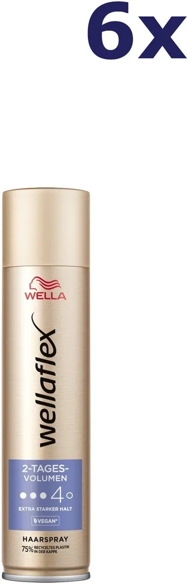 6x Wellaflex Haarlak Volume Extra Sterk 250 ml
