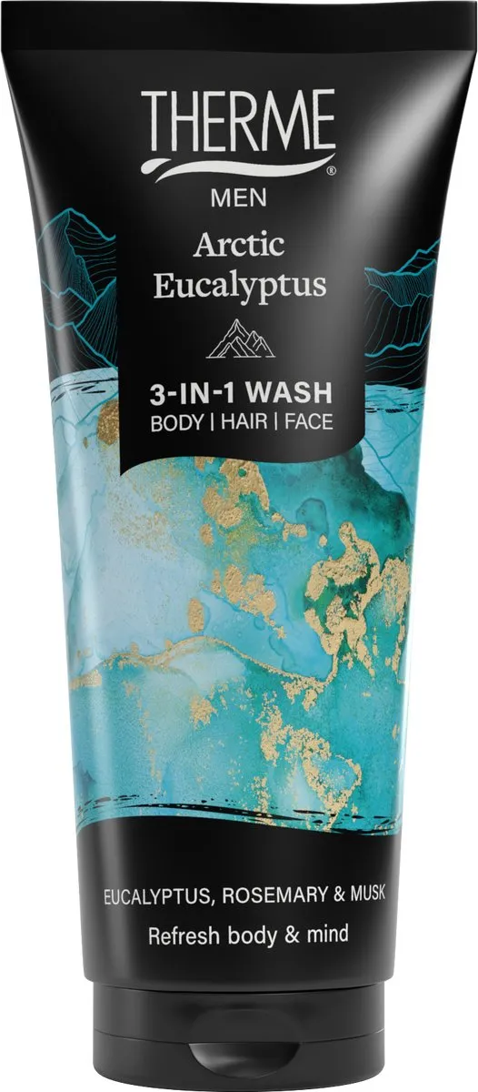 Therme Men Arctic Eucalyptus 3-in-1 Wash - 200ml - 6 Stuks