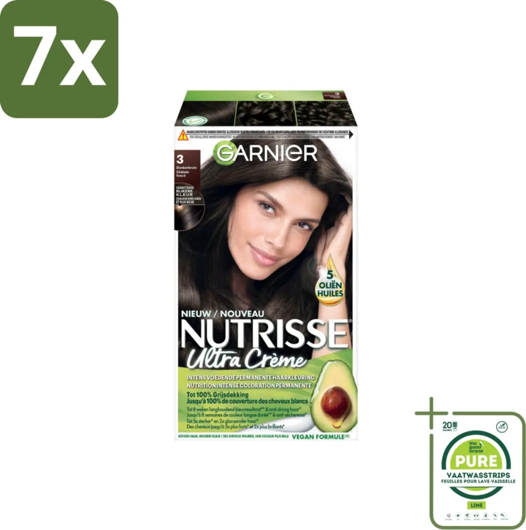 Garnier Nutrisse Ultra Crème Haarkleuring Donkerbruin - 7x5768ml