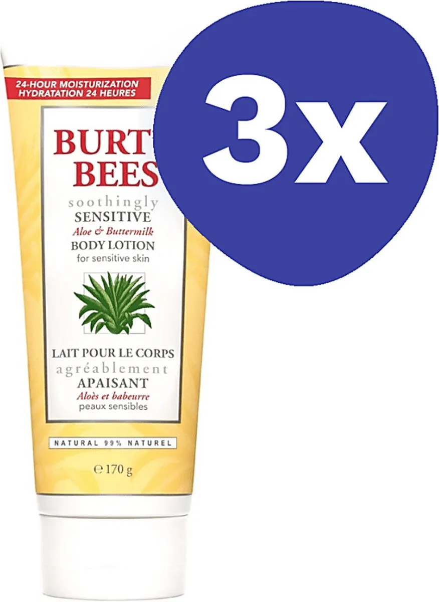 Burt's Bees Lotion met AloÃ« & Karnemelk (3x 170gr)