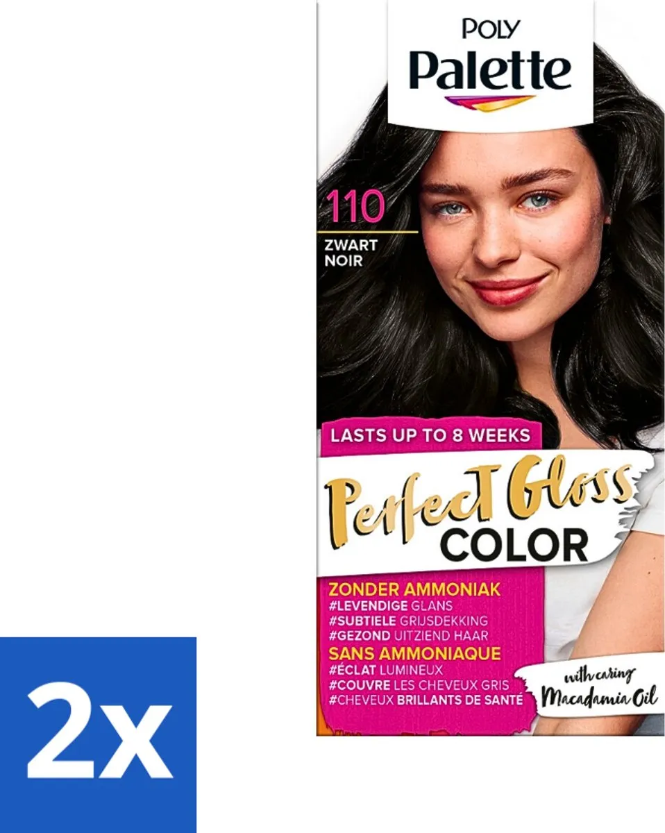 Schwarzkopf Poly Palette Glossy Zwart Haarverf 230ml