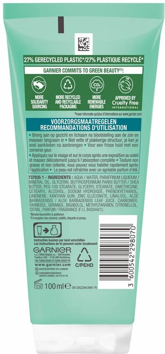 Garnier Ambre Solaire Verzachtende Aftersun Melk 100ml
