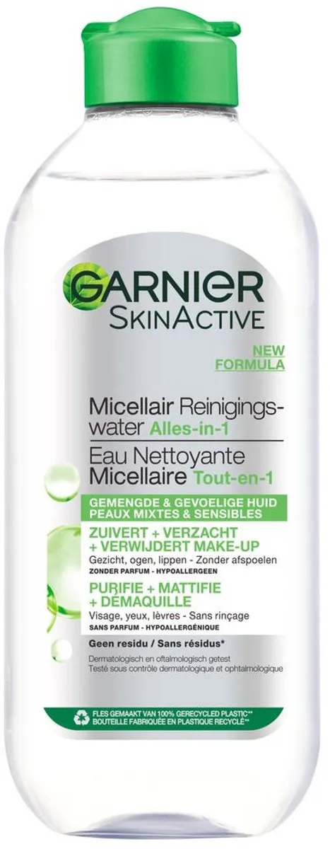 Garnier SkinActive Micellair Reinigingswater 2000ml (5x400ml) - Vette Huid