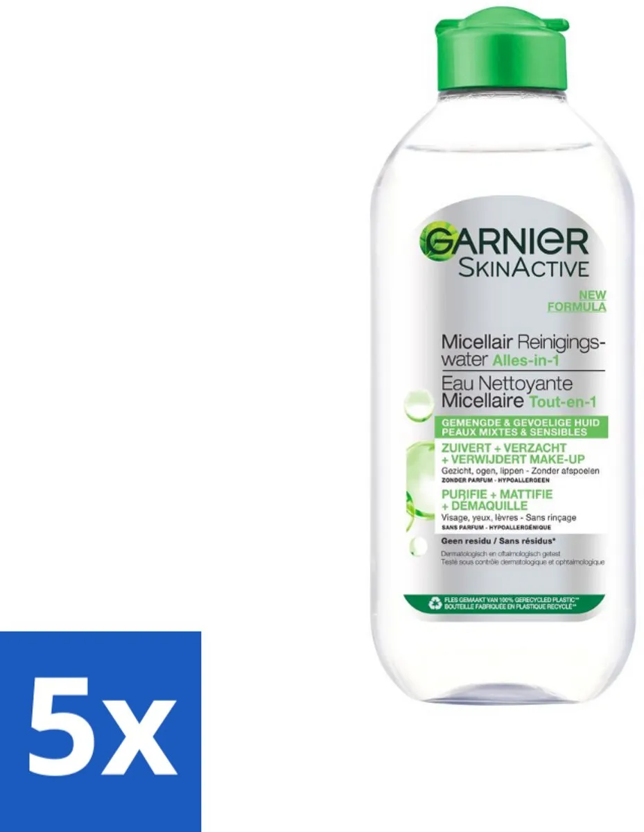 Garnier SkinActive Micellair Reinigingswater 2000ml (5x400ml)