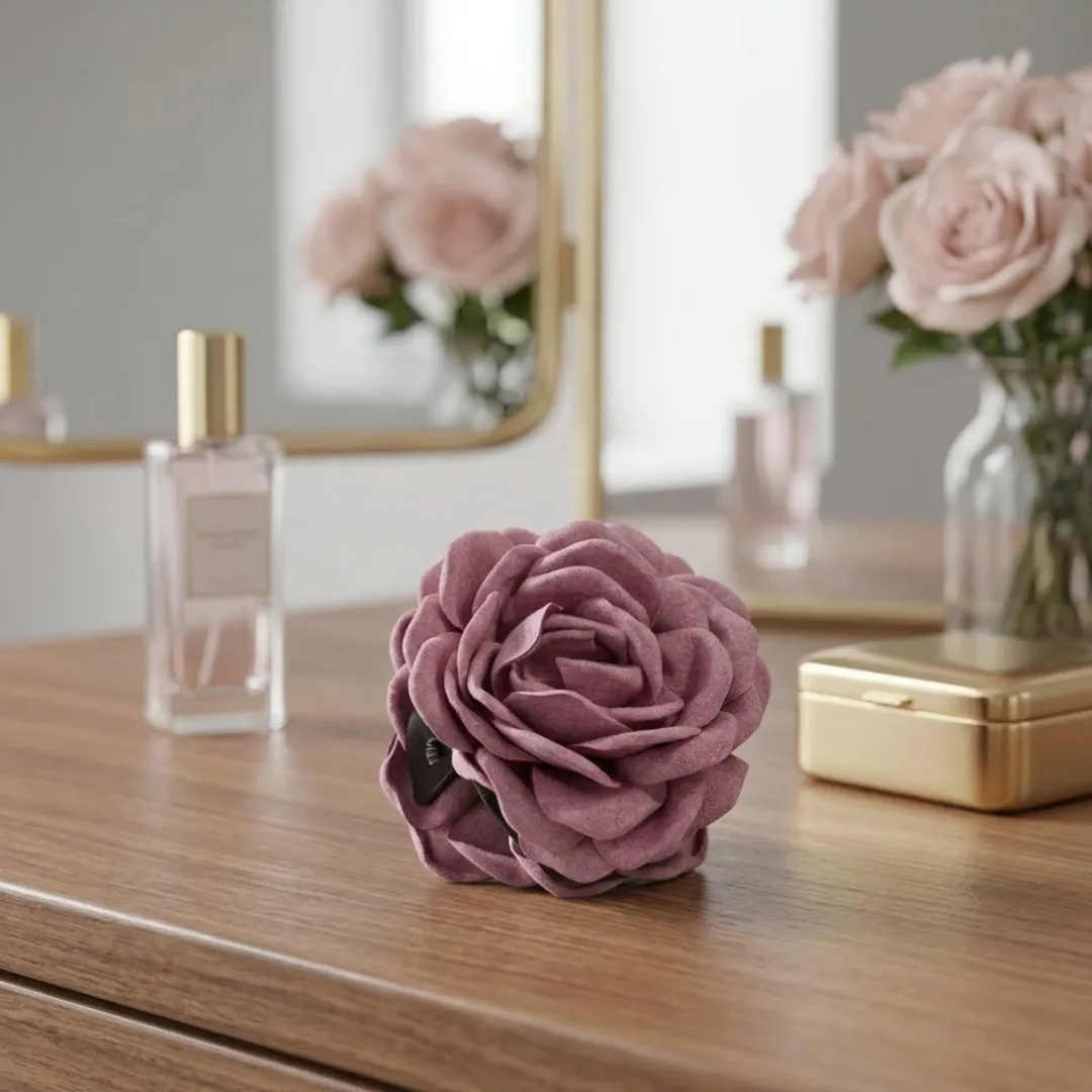 NuveX Bloem Haarclip Paars Roze - Grote Roos