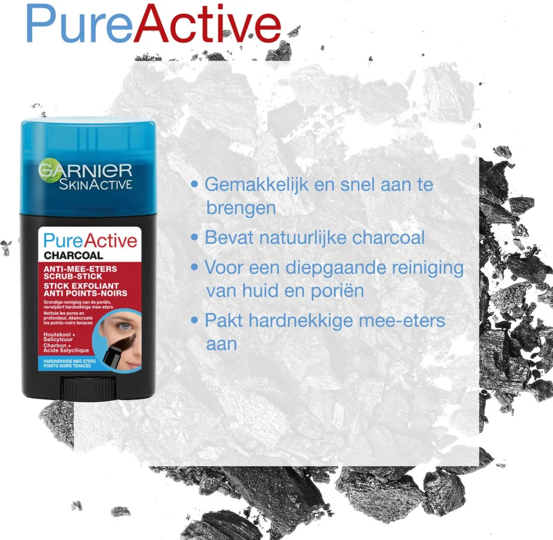 Garnier Skinactive Face Pure Active Charcoal Scrub-stick 50ml