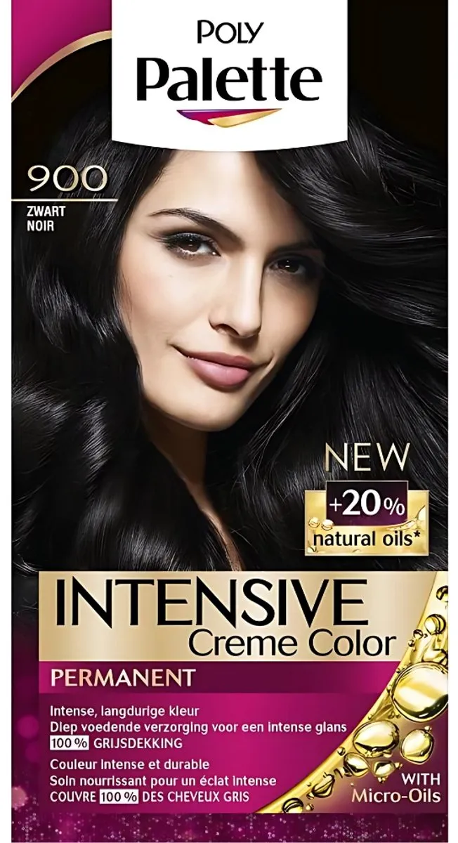 Schwarzkopf Poly Palette Haarverf Zwart 900 - 24 Stuks