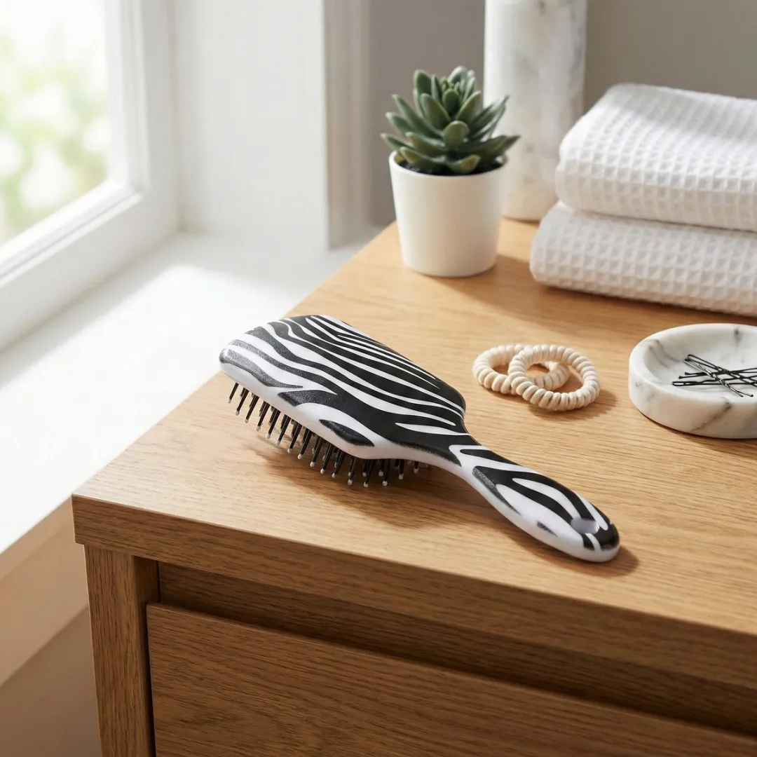 NUVEX Zebra Haarborstel - Zwart/Wit - 1 Stuk