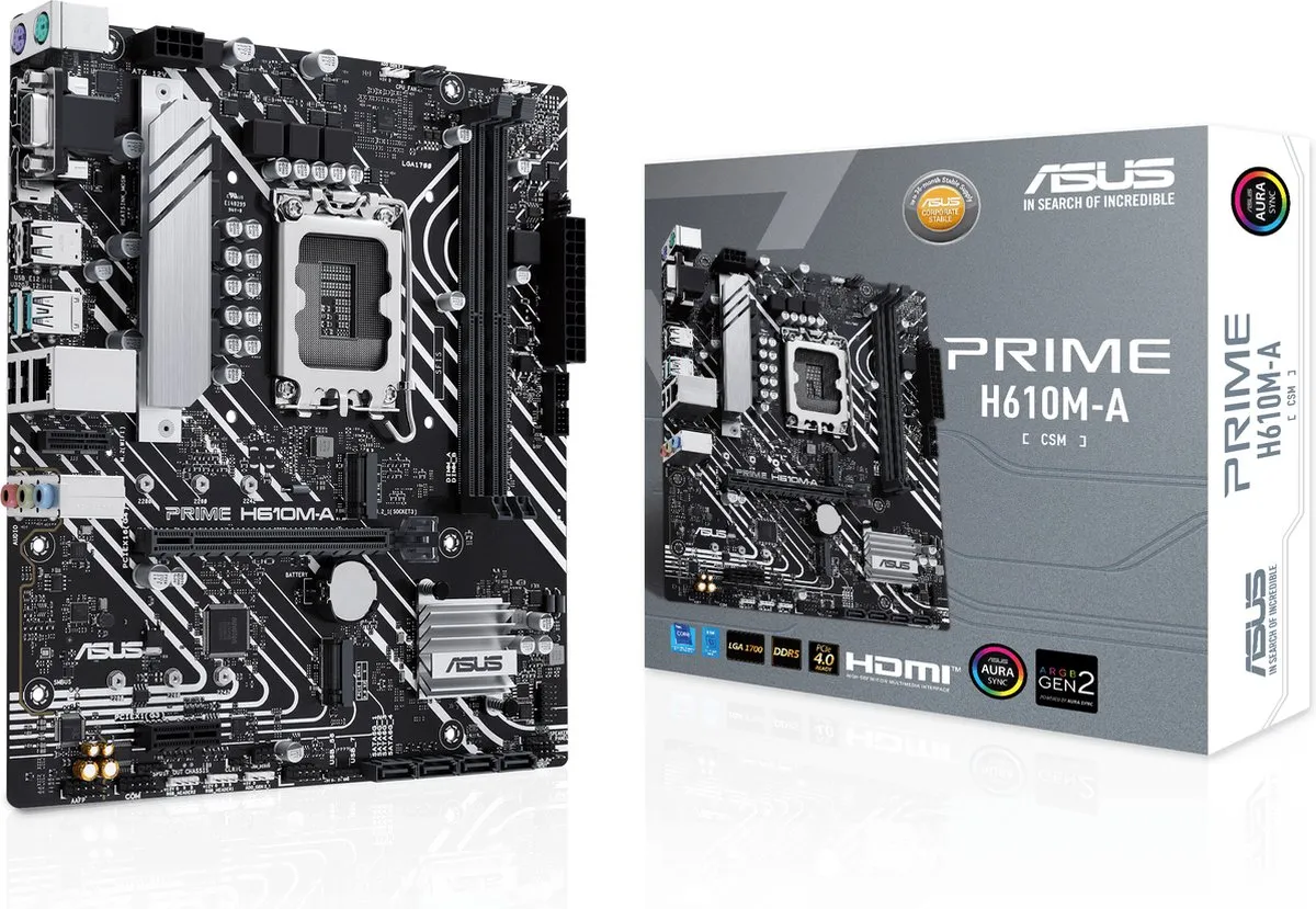 ASUS PRIME H610M-A-CSM H610 Micro-ATX Moederbord