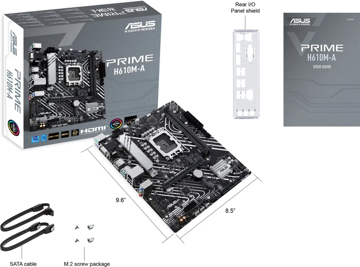 ASUS PRIME H610M-A-CSM H610 Micro-ATX Moederbord