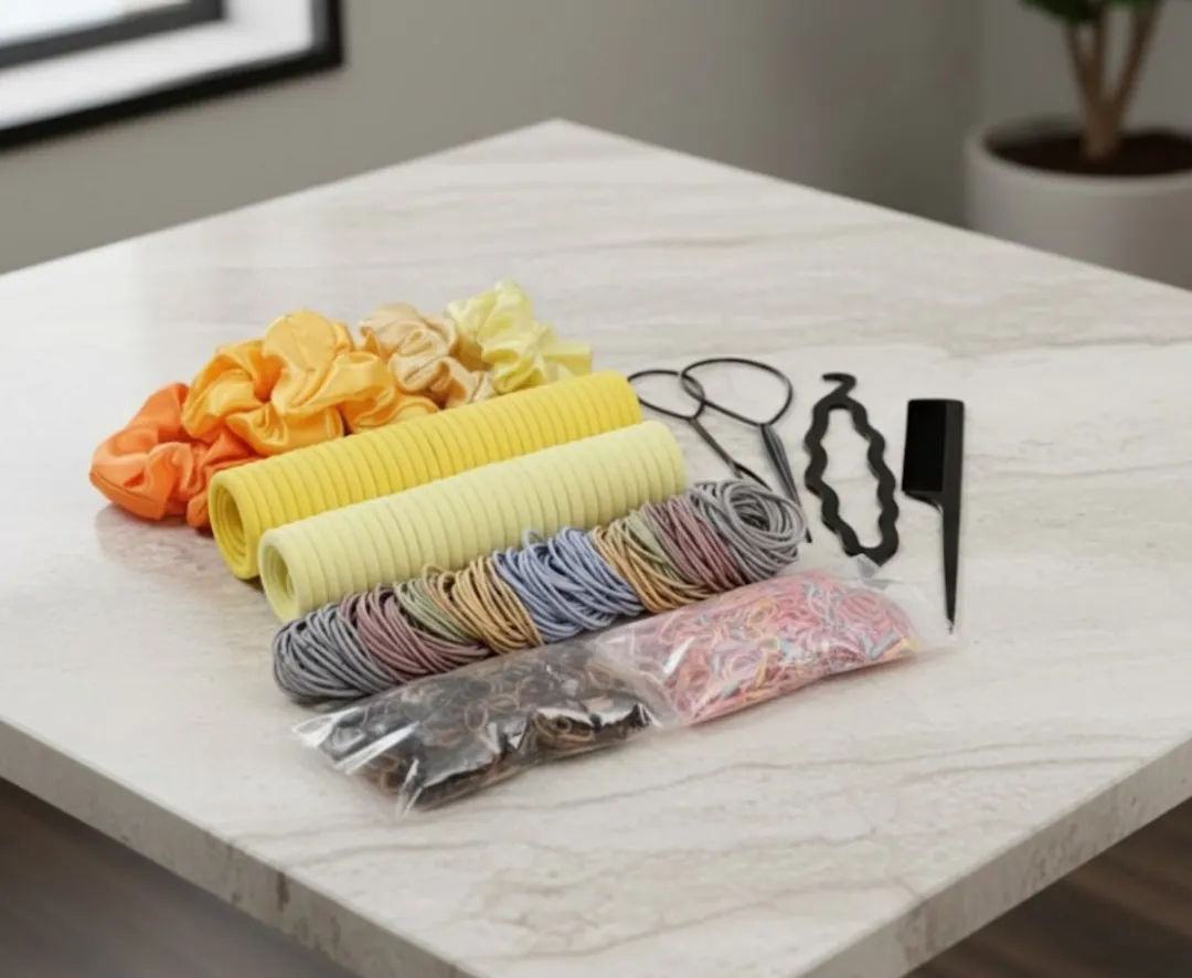 NUVEX Haar Accessoires Set 1109 Stuks - Geel/Multicolor