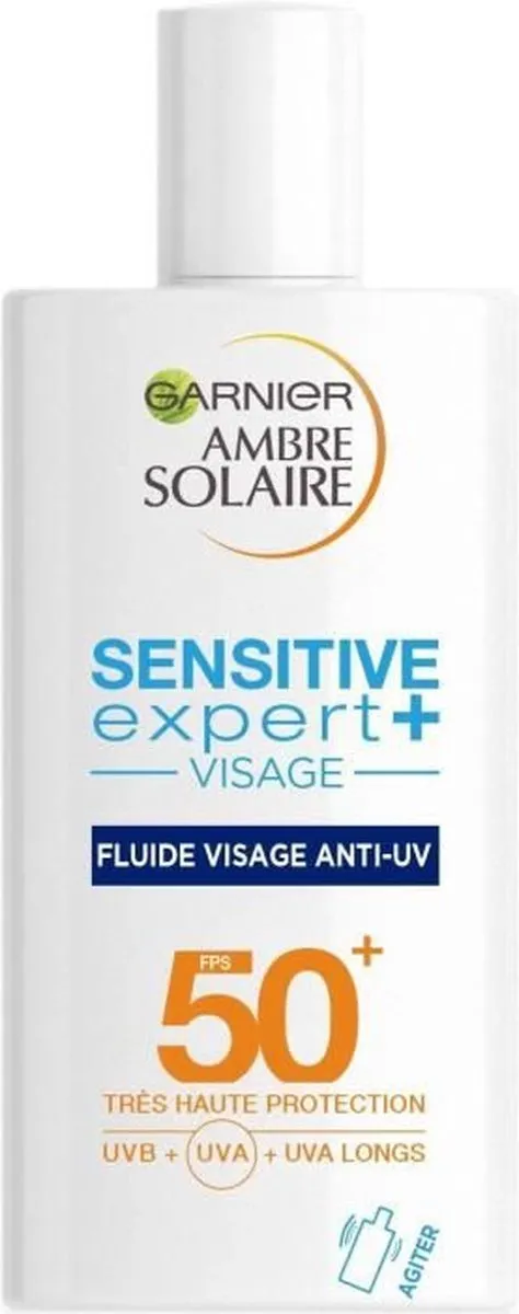 Garnier Ambre Solaire Sensitive Expert Anti-UV Gezichtsvloeistof SPF50 40ml