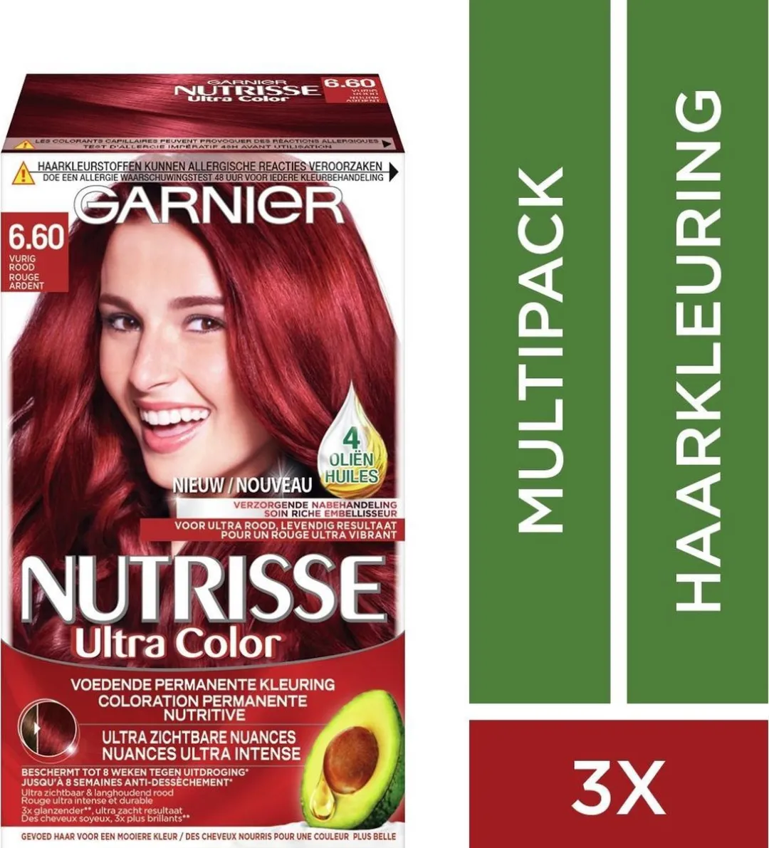 Garnier Nutrisse Haarverf 6.60 Rouge Vibrant - 197g