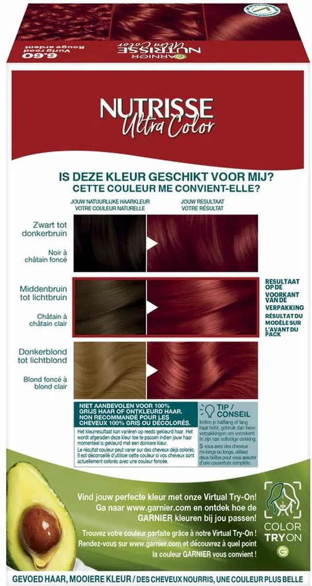 Garnier Nutrisse Haarverf 6.60 Rouge Vibrant - 197g