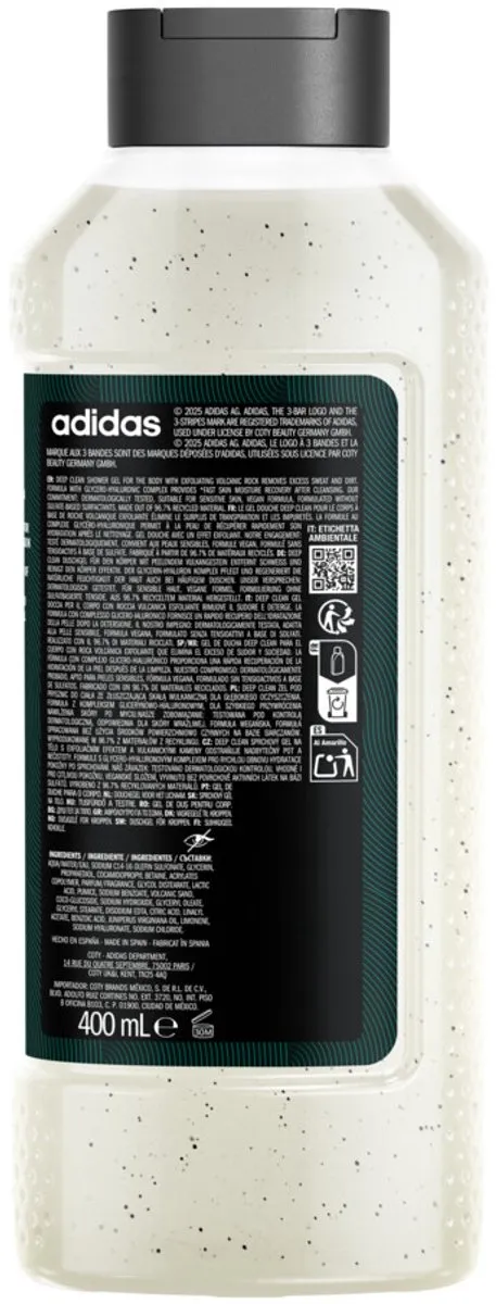 adidas Active Skin & Mind Douchegel Deep Clean 800ml - 2 Stuks