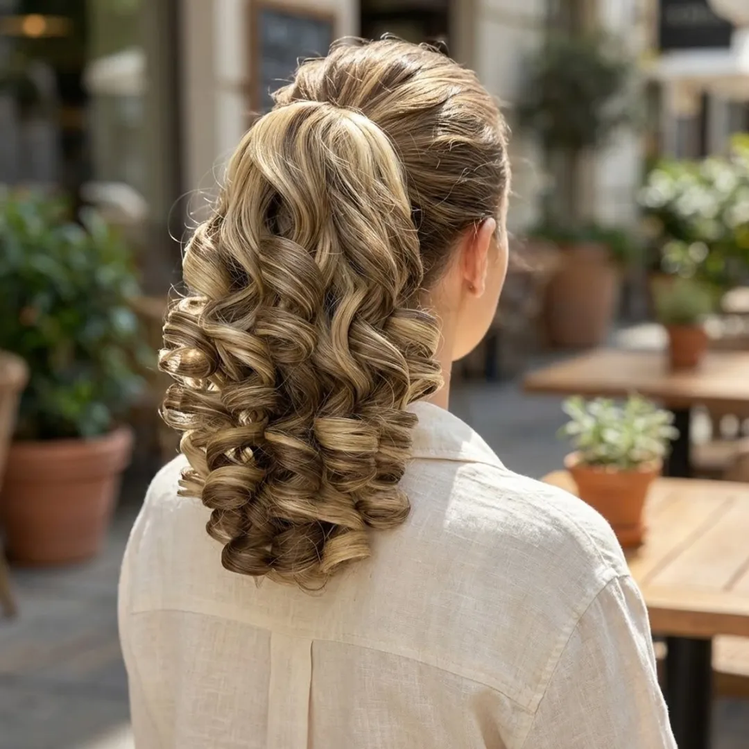 NuveX Clip-in Paardenstaart Haar Extensie - Blond