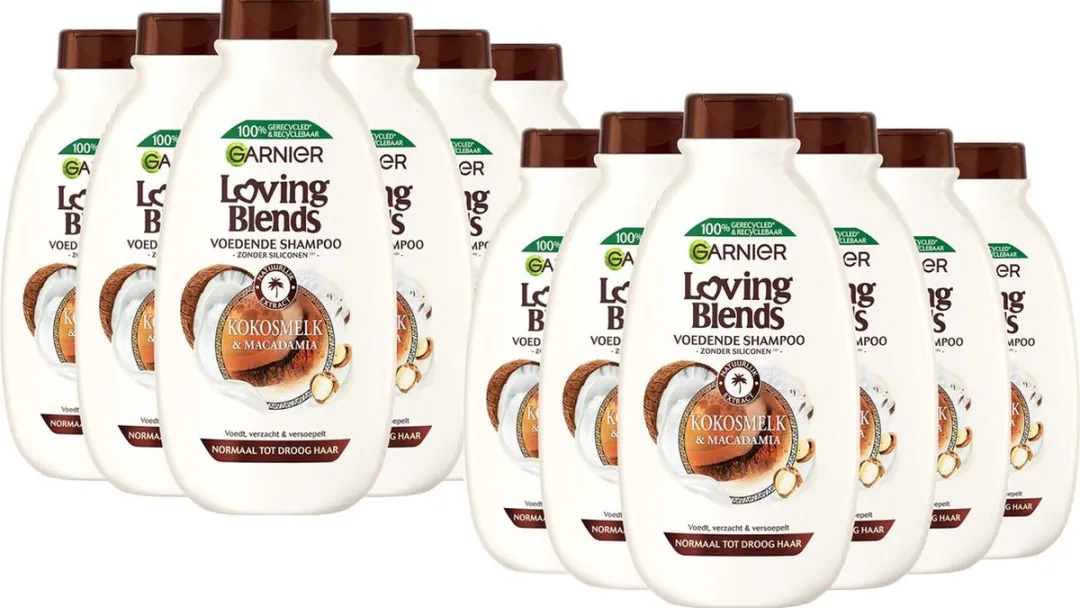 Garnier Loving Blends Shampoo Kokosmelk & Macadamia 12x300ml