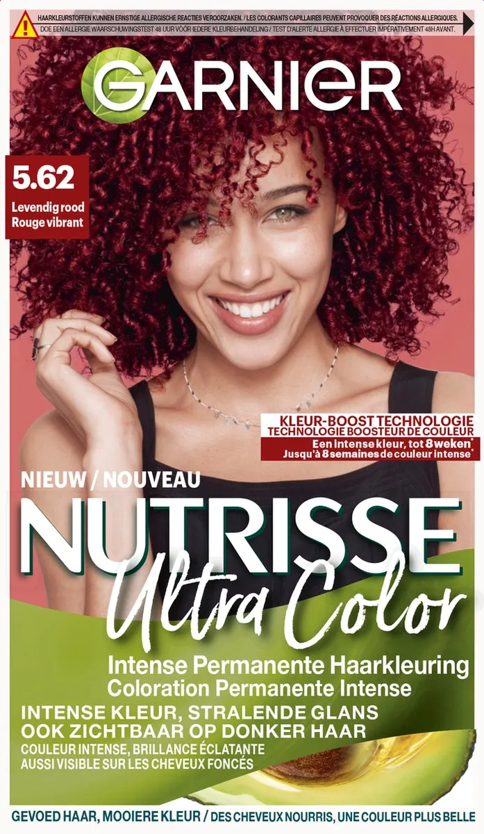 Garnier Nutrisse Ultra Color 5.62 Levendig Rood Haarverf 824ml