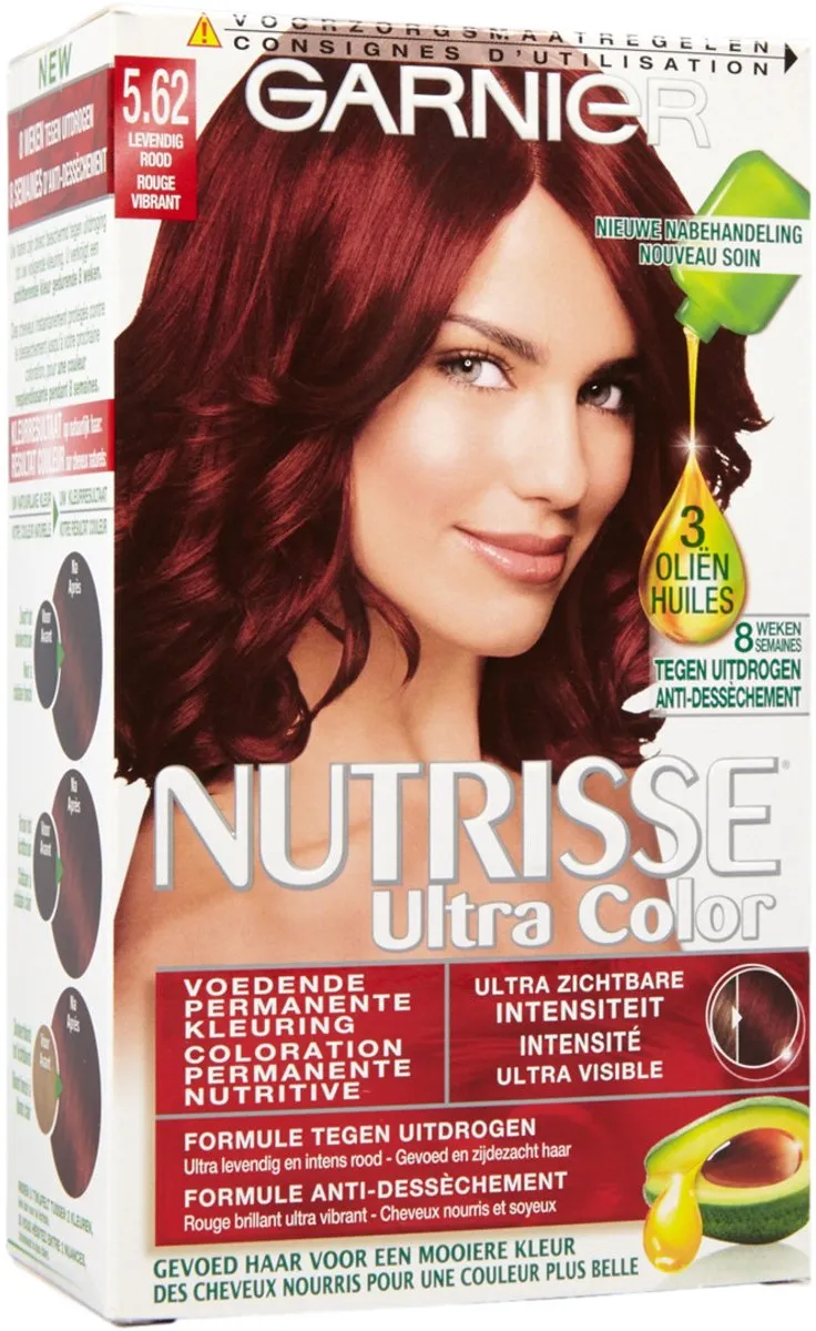 Garnier Nutrisse Ultra Color 5.62 Levendig Rood Haarverf 824ml