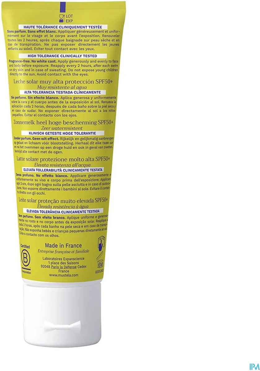Mustela Zonnemelk SPF50+ Familie 40ml