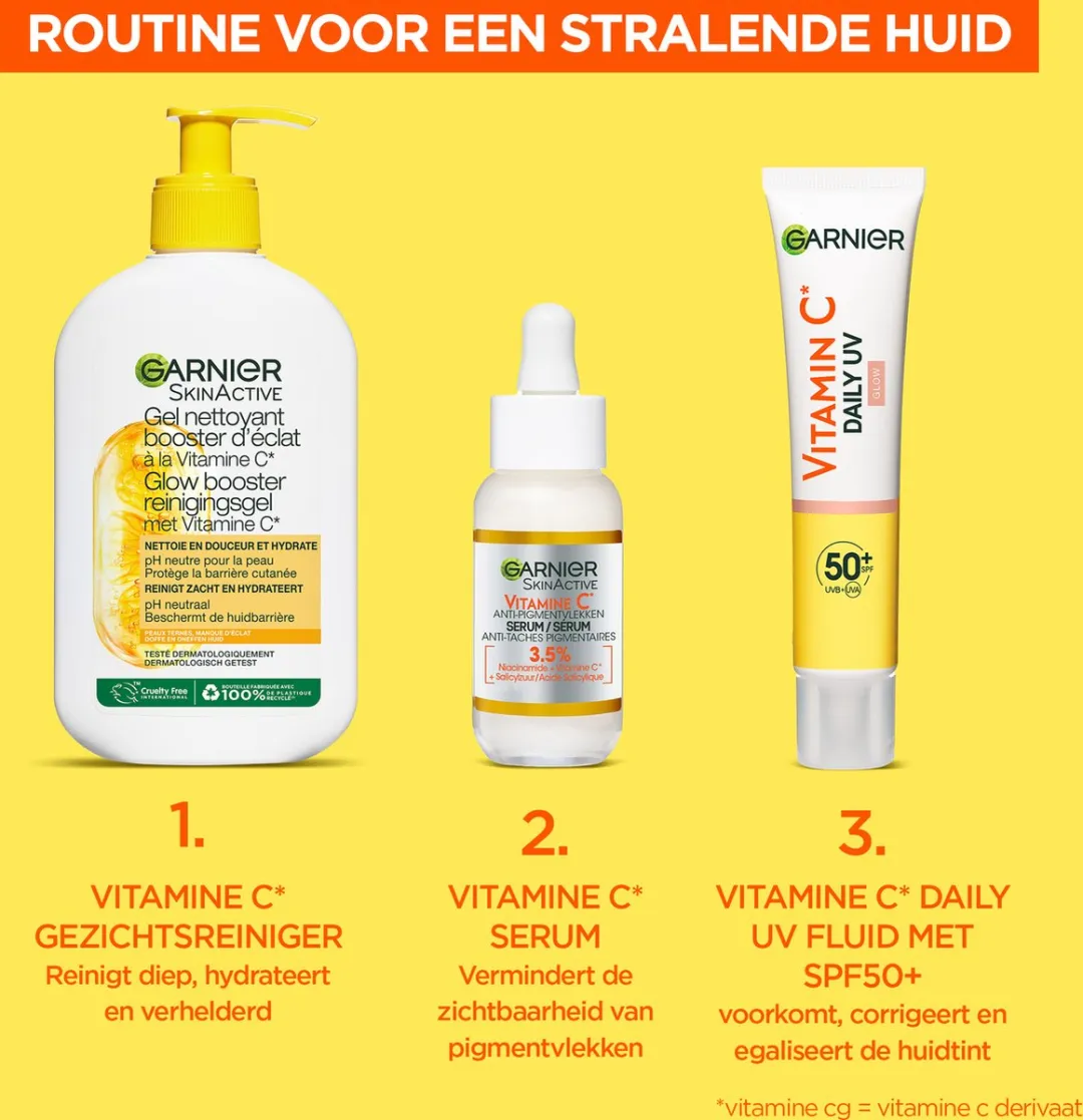 Garnier SkinActive Glow Booster Reinigingsgel Vitamine C 250ml