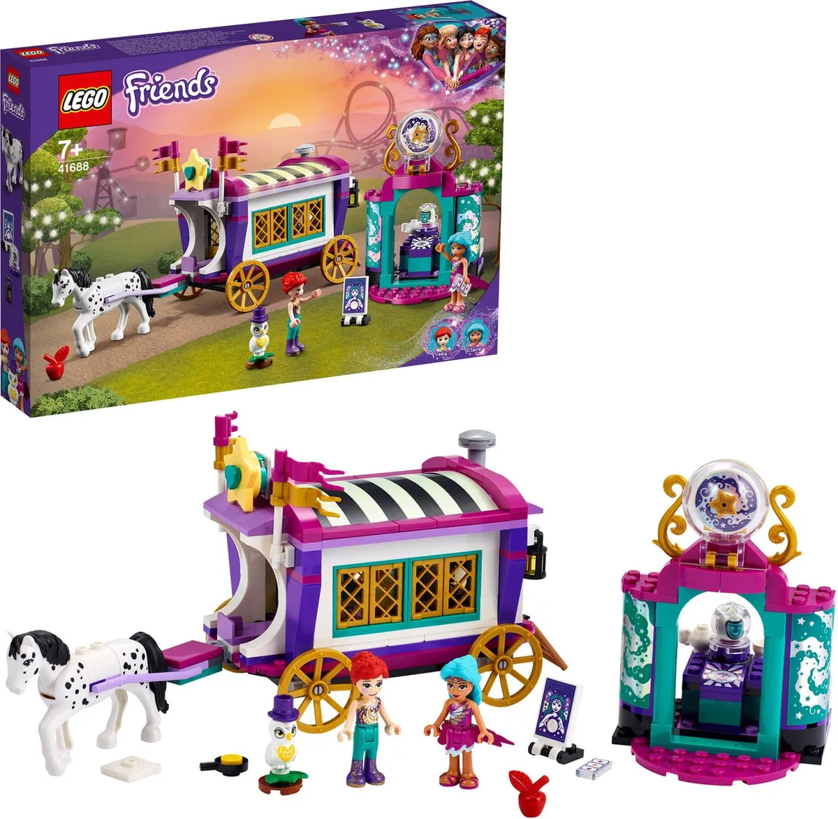 LEGO Friends Magische Caravan 41688 - Wit/Paars