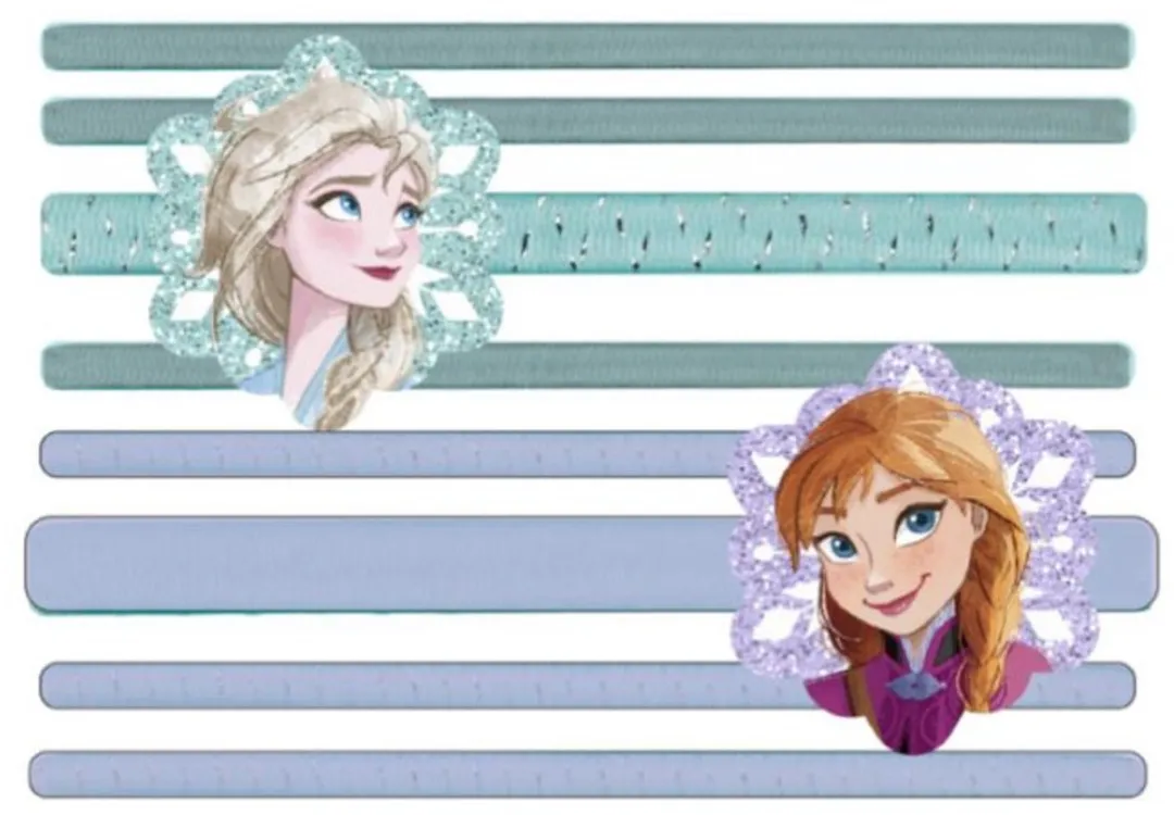 Disney Frozen Haardasset - 8-delig - Groen/Blauw/Paars