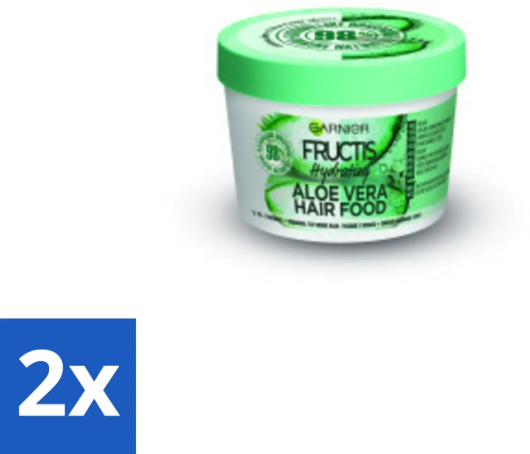 Garnier Fructis Hair Food Aloe Vera Haarmasker 400ml - 2 Stuks
