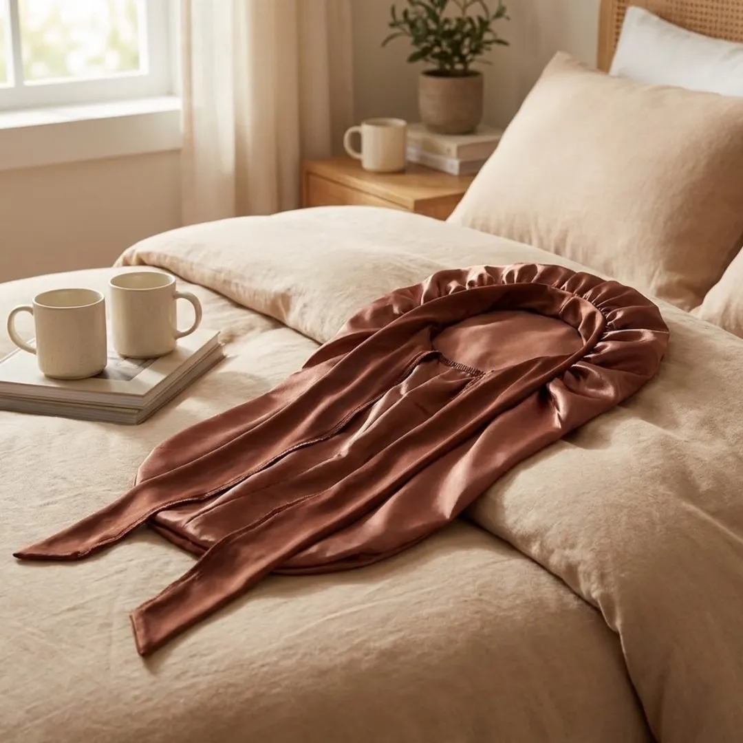 Nuvex Satin Haarbonnet Bruin
