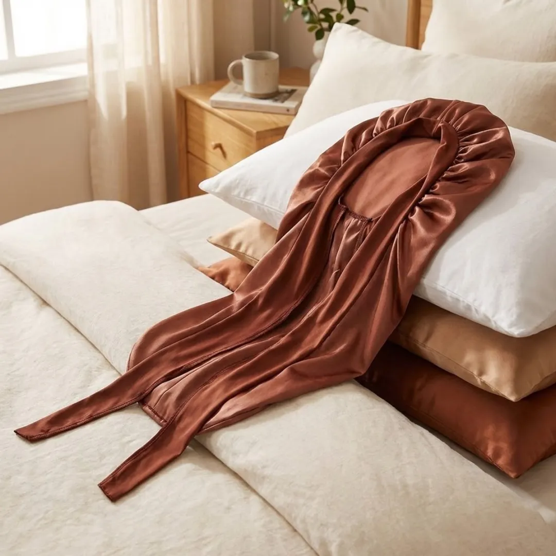 Nuvex Satin Haarbonnet Bruin