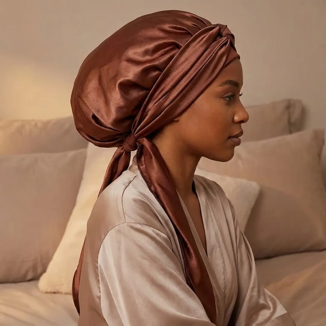 Nuvex Satin Haarbonnet Bruin